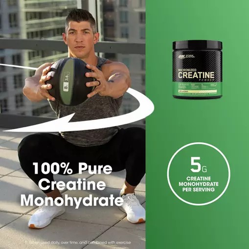 Optimum Nutrition Micronized Creatine Powder Unflavored 0.66 lb (60 Servings) Danmark | SFLVZB327